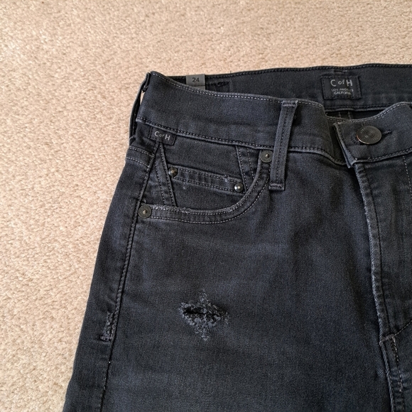 Citizens of Humanity Jeans Womens 24 Black Grey Rocket High Rise Skinny - Picture 4 of 15